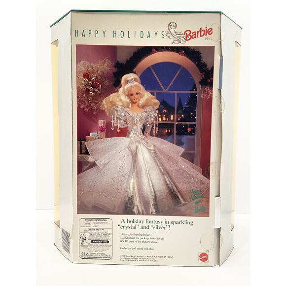 VTG Mattel 1992 Happy Holidays Special Edition Barbie Doll Collector Classic NIB - Picture 3 of 8